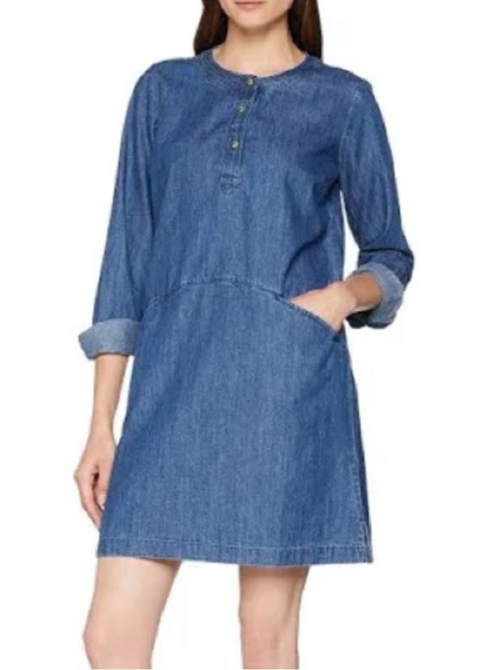 Fatface Rachel Denim Shift Dress 14